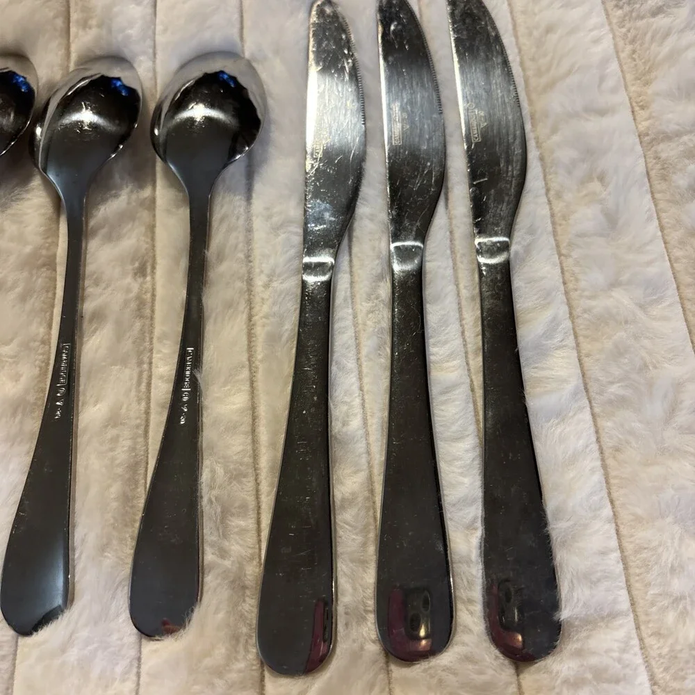 Cambridge Stainless flatware NEVADA A-20 Replacements 4 Tablespoons 3 Knives Lot